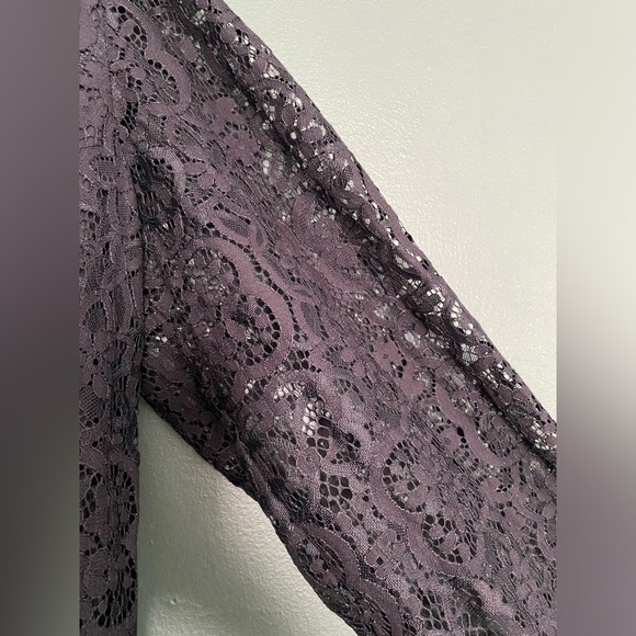 Lilly Pulitzer- lace split neck onyx black blouse flirty pouf sleeve Jaclynne L - Picture 6 of 16